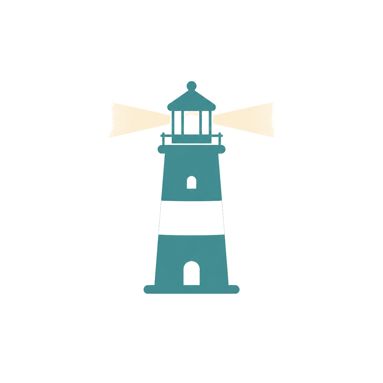 Beacon’s teal lighthouse
